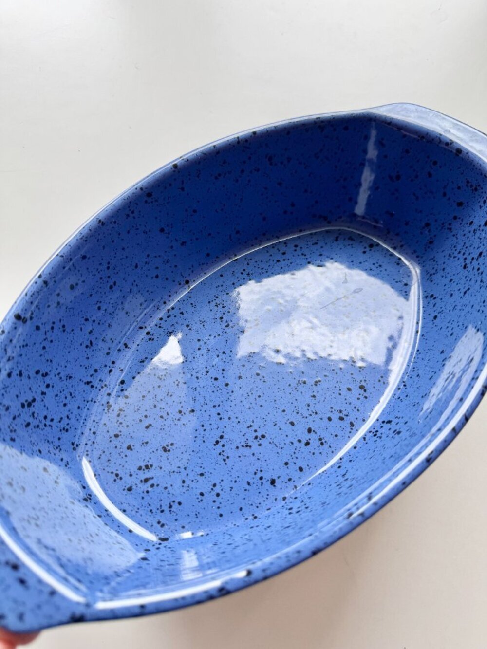 CERUTIL STONEWARE Red Blue Black Speckled Ceramic Au Gratin Casserole Dish - Picture 12 of 16